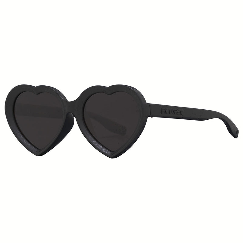 Smoke | side_view.JPG | Sunglasses with black frame and dark lenses on a white background