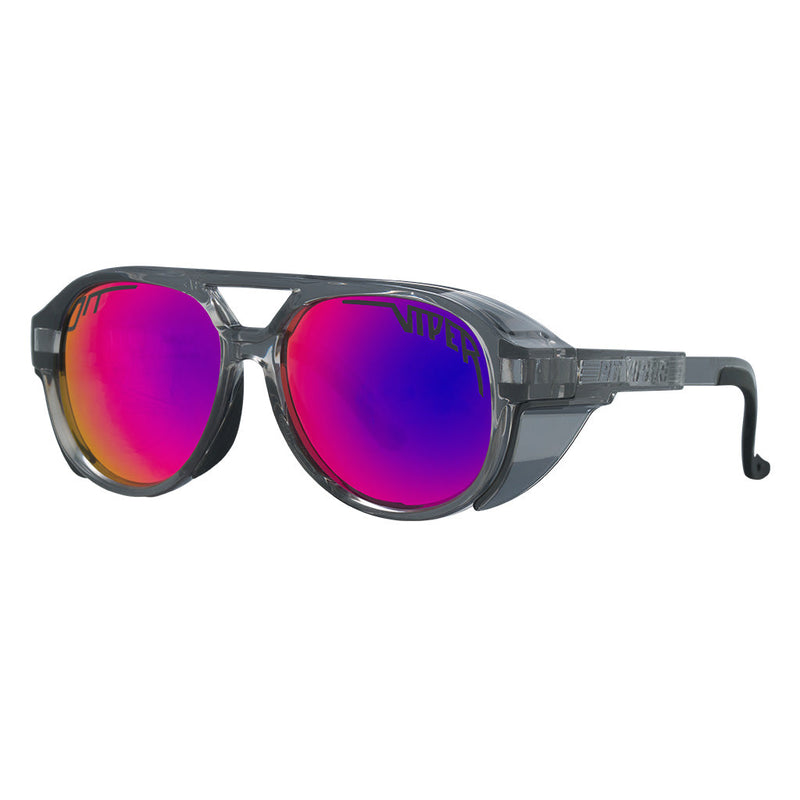 Polarized Z87+ Purple  | side_view.JPG | The Smoke Show Exciter, glacier glasses from pit viper with a grey translucent frame and purple lens