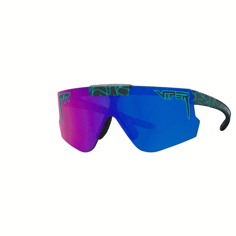 Pink-Purple / Regular | flip_them_off.JPG | Front view of The Voltage Flip-Offs 2.0 with pink-purple / regular lens on white background