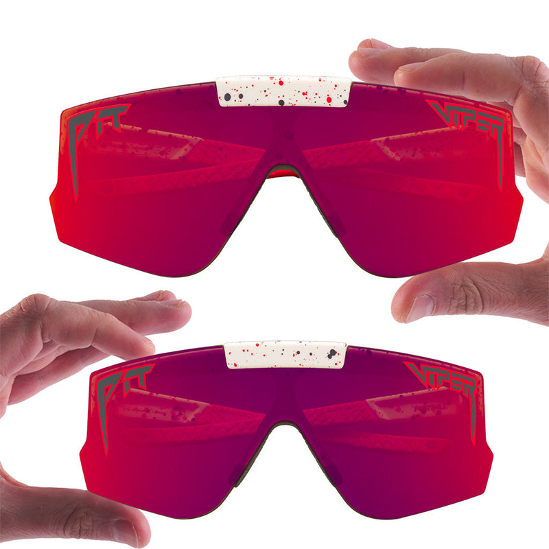 Red / Regular | there_are_2_sizes.JPG | The Heater Flip Off 2.0 from Pit VIper Sunglasses