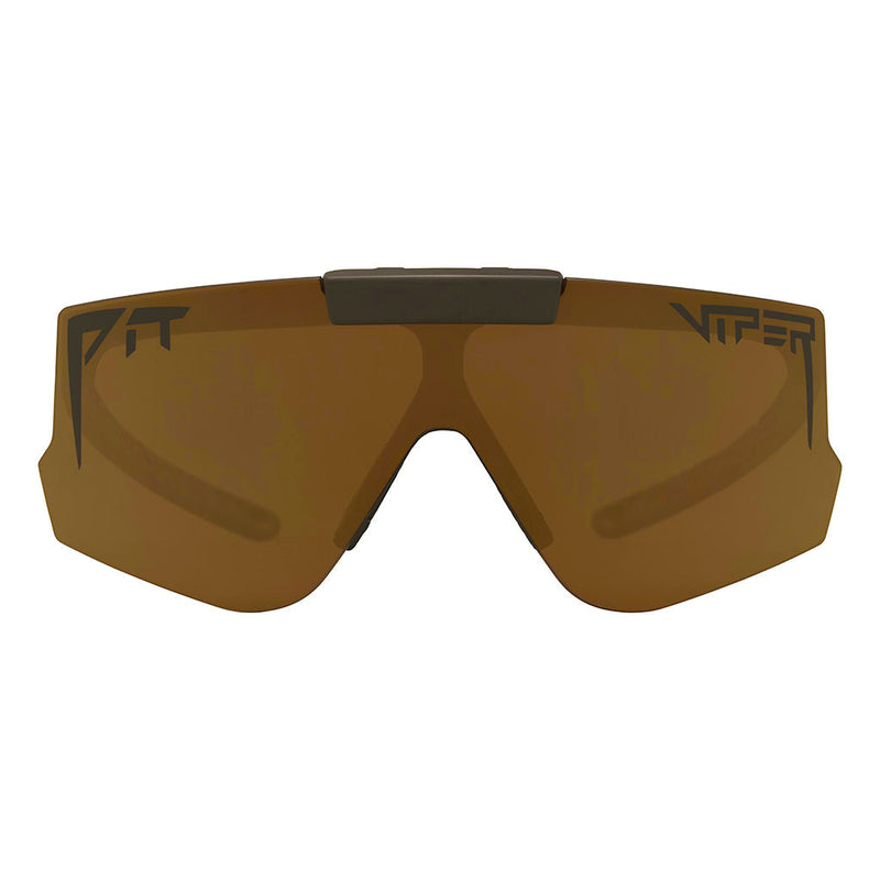 Gold / Regular | full_frontal.JPG | Front view of The Exec Flip-Offs 2.0 with Gold lens on white background