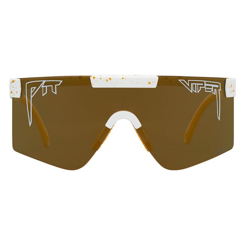 HDPV Polarized Gold / Regular | full_frontal.JPG | The Bel Air Original, shield style sunglasses from Pit Viper, polarized sunglasses from Pit Viper