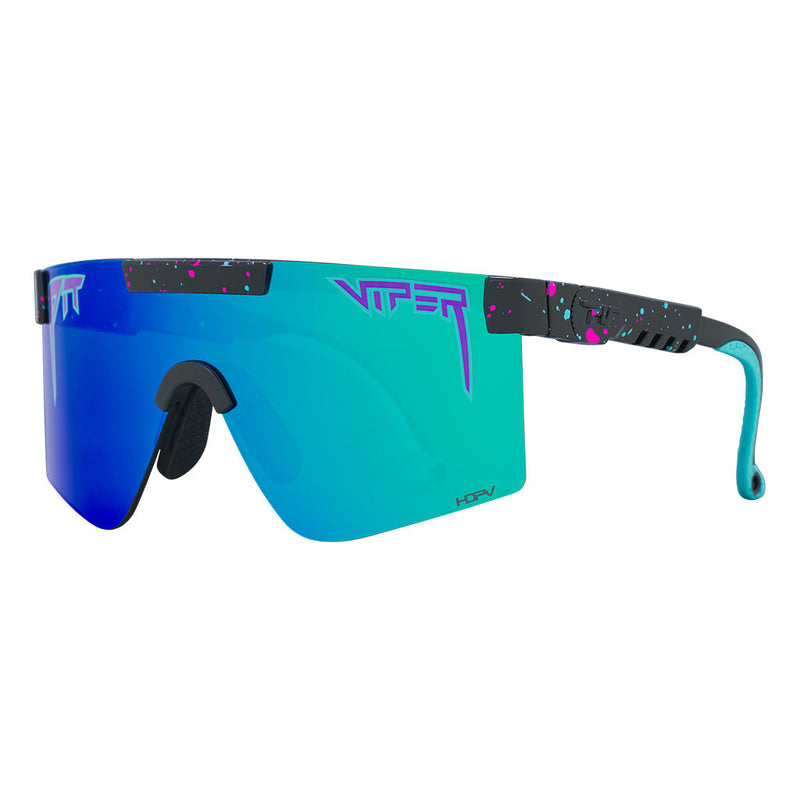 HDPV Polarized Blue / Regular | side_view.JPG | The Midnight Original Regular HDPV Polarized Blue, shield style sunglasses from Pit Viper, polarized sunglasses from Pit Viper