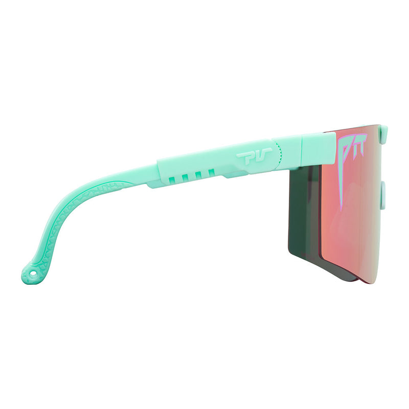 HDPV Polarized Pink / Regular | even_more_side_view.JPG | The Oral Exam Original Regular, shield style sunglasses from Pit Viper, polarized sunglasses from Pit Viper