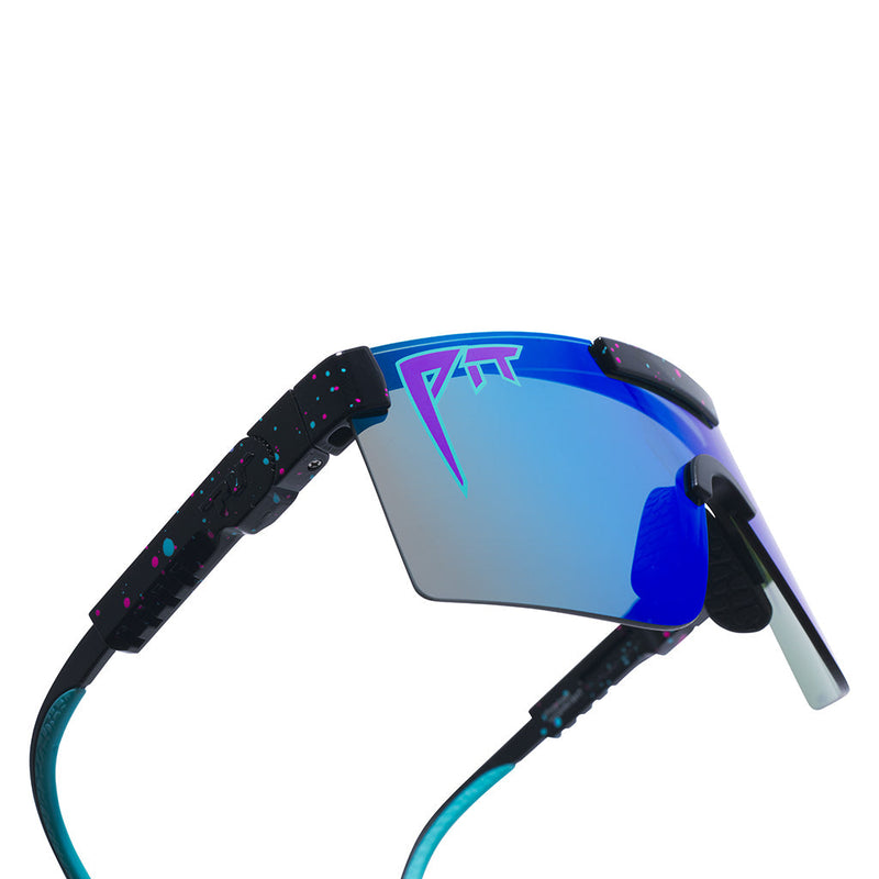 HDPV Polarized Blue / Wide | im_ready_for_my_closeup.JPG | The Midnight Original Wide HDPV Polarized Blue, shield style sunglasses from Pit Viper, polarized sunglasses from Pit Viper