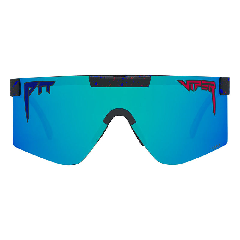 HDPV Polarized Blue / Wide | full_frontal.JPG | The Peacekeeper Original Wide, shield style sunglasses from Pit Viper, polarized sunglasses from Pit Viper