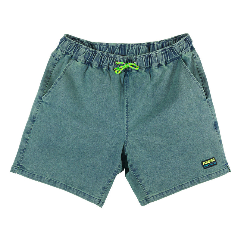 | mom.JPG | Rec Center Sport Denim Court Short, stretchy, athletic denim shorts from Pit Viper