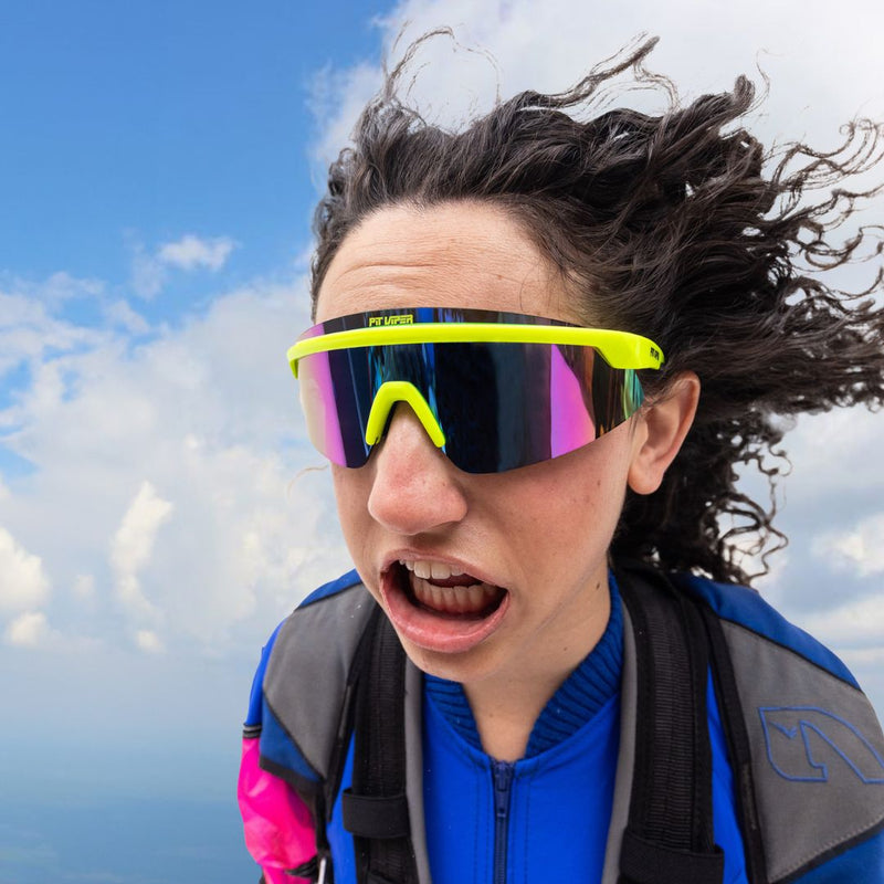 / Polarized Blue-Purple | photo_of_person.JPG | The Sludge Skysurfer with a polarized blue-purple lens from Pit Viper
