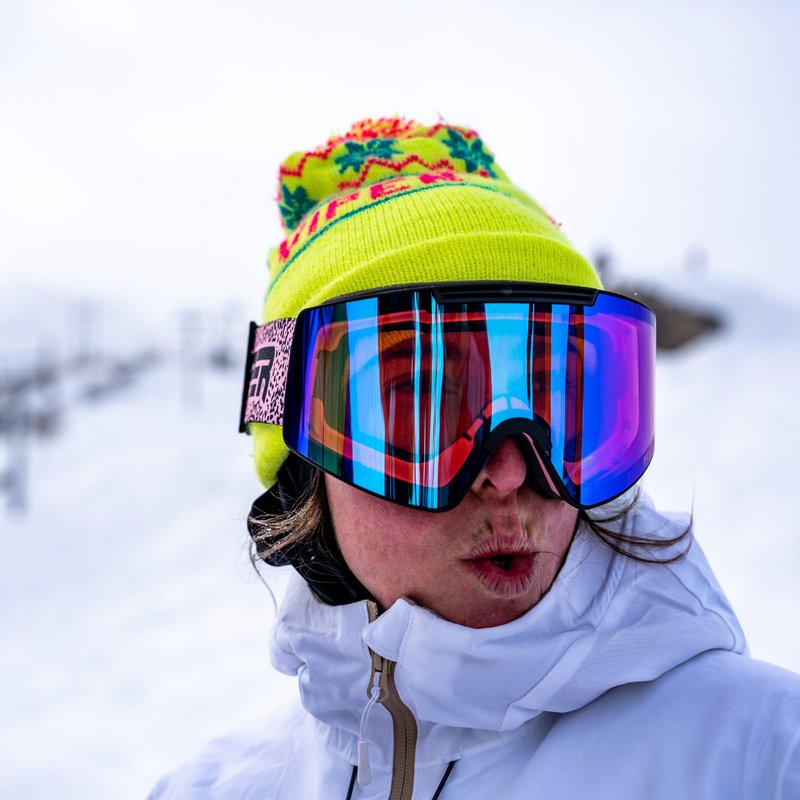  | You_moved_you’re_out.JPG | Woman smiling while wearing The Son of Peach Proform Goggle from Pit Viper Sunglasses
