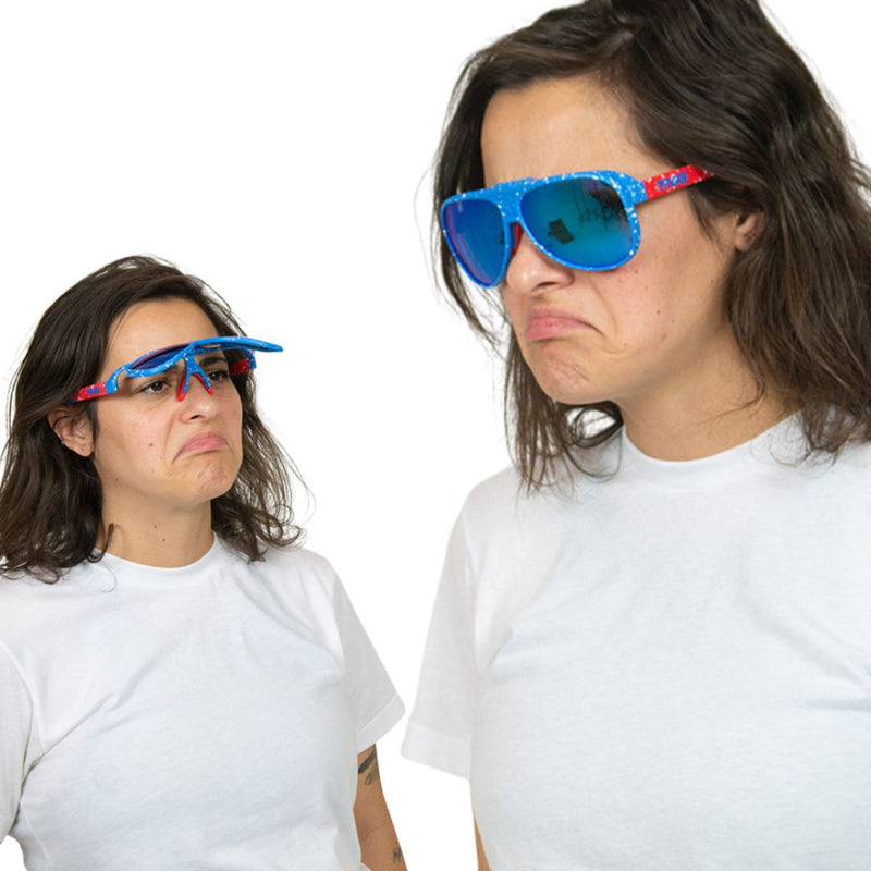 / Blue | beep.JPG | A woman posing wearing Pit Viper Sunglasses