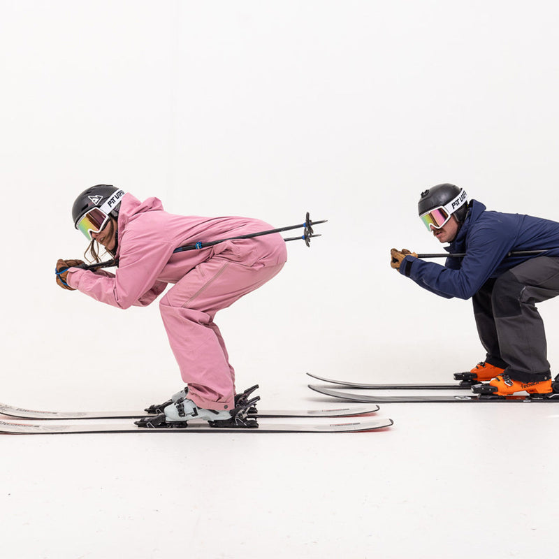 Smoke / Small | butter_noodle.JPG | Two people skiing wearing the French Fry Goggles from Pit Viper Sunglasses
