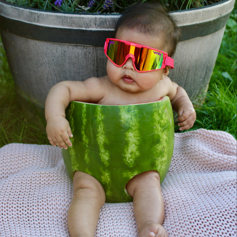  | guess_why.JPG | Baby in a watermelon wearing The Radical Baby Vipes from Pit Viper Sunglasses