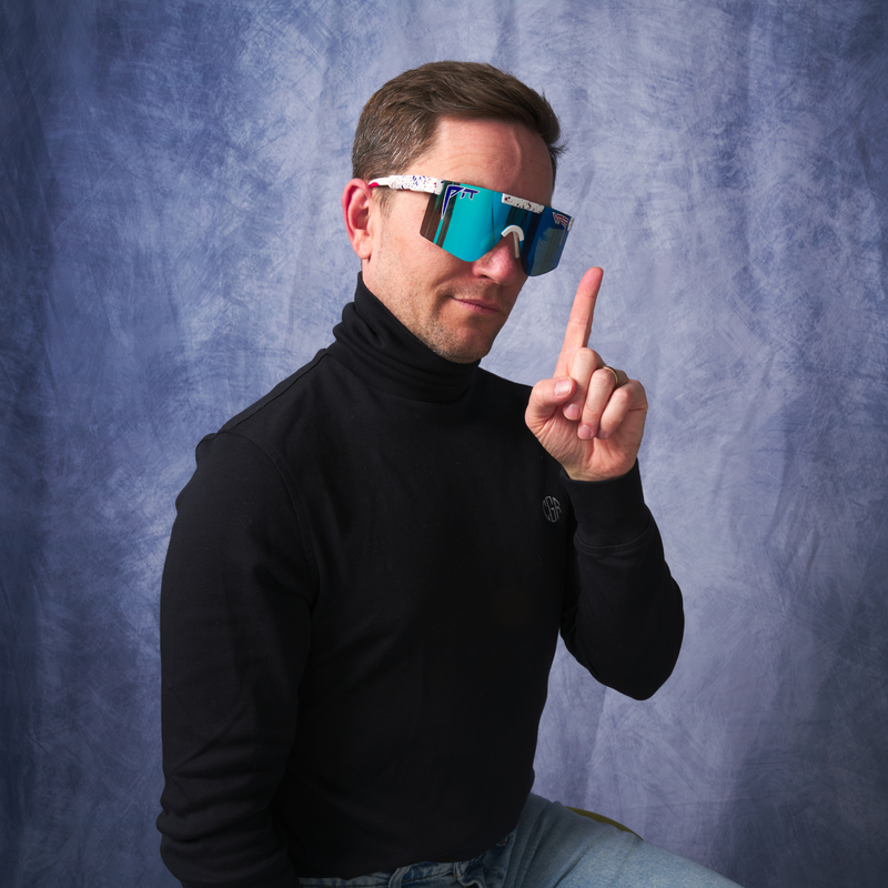 HDPV Polarized Blue / Regular | photo_of_person.JPG | The Merika Original 2.0, polarized sunglasses from Pit Viper