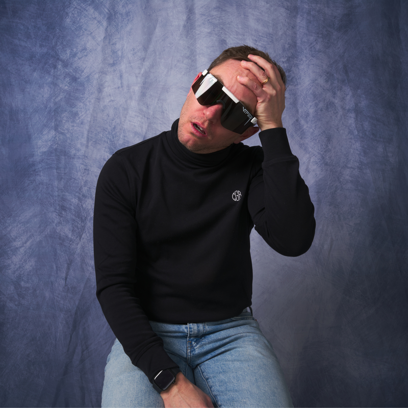 Smoke / Regular | photo_of_person.JPG | The Miami Nights Original 2.0, shield style sunglasses from Pit Viper