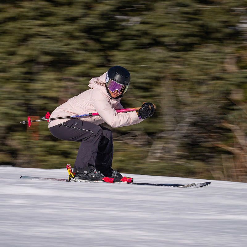  | photo_of_person.JPG | Woman skiing wearing the Miami Nights Proform Goggle by Pit Viper Sunglasses
