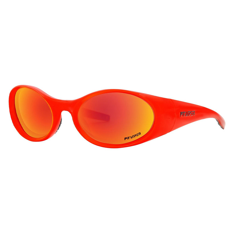 / Polarized Red | pssst.JPG | The Nacho Slammer lens from Pit Viper, 1999 retro oval sunglasses with a red frame and red lens