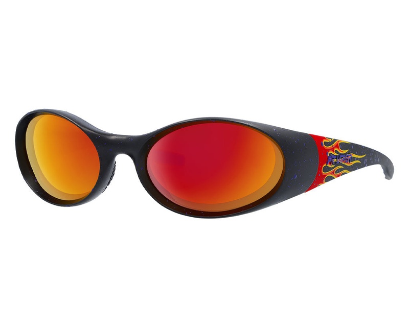 / Red | wow.JPG | The Combustion Slammer from Pit Viper Sunglasses, 1999 Retro Oval sunglasses with red flames on the frame and a red lens