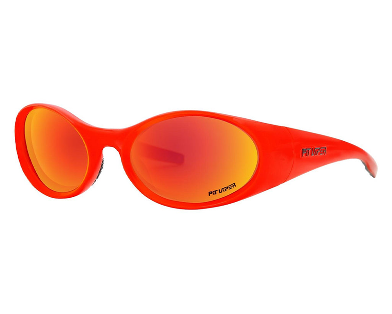 / Polarized Red | pssst.JPG | The Nacho Slammer lens from Pit Viper, 1999 retro oval sunglasses with a red frame and red lens