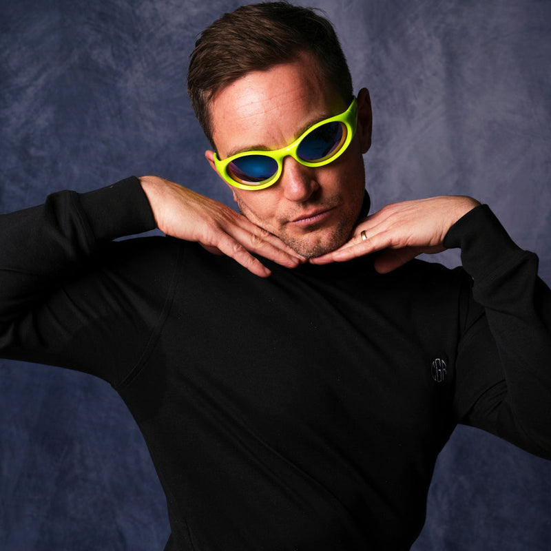 | steve-the-man.JPG | very important businessman wearing lime green retro 1999 oval sunglasses